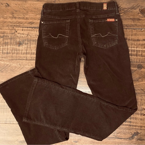7 For All Mankind Denim - 7 For All Mankind Dark Brown Corduroy Jeans / Pants Bootcut Size 26